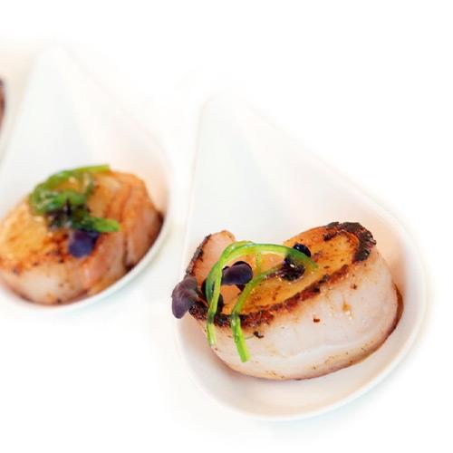 Caramelised bacon scallop