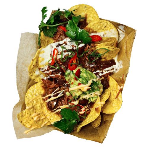 Chile con carne nachos