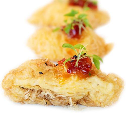 Crunchy prawn canape