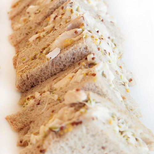 Poached chicken sandwich