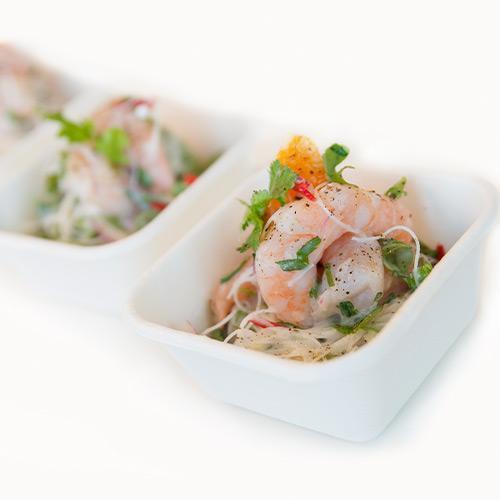 Steamed prawn ceviche